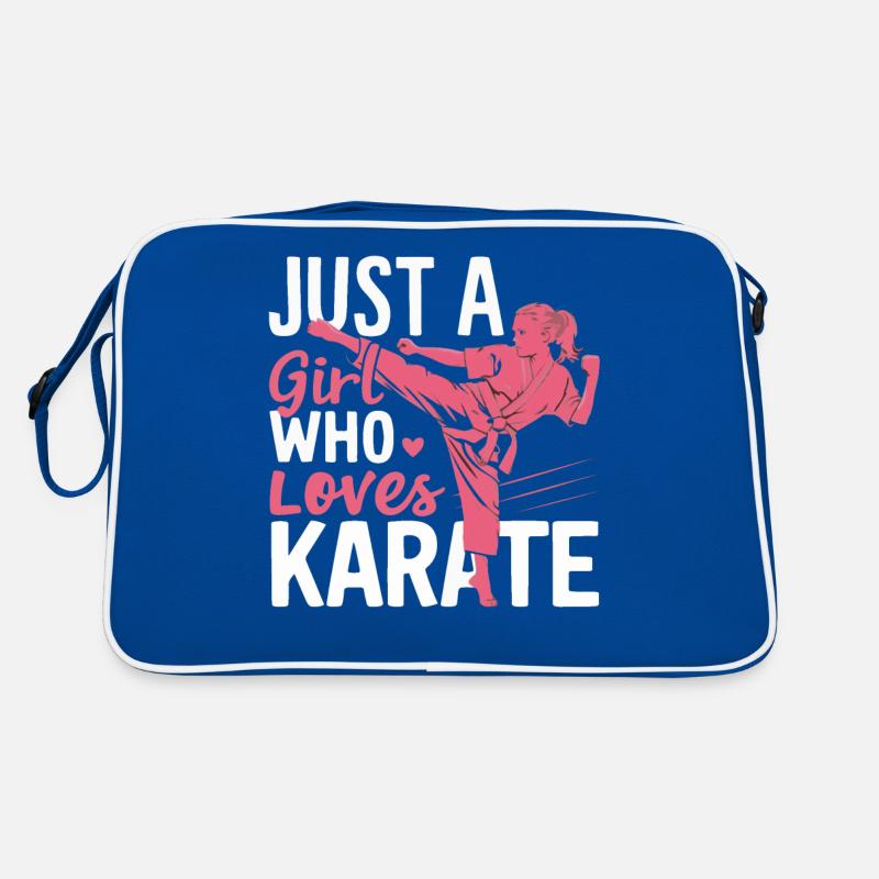Karate Karatekämpfer Kampfkunst Retro Tasche