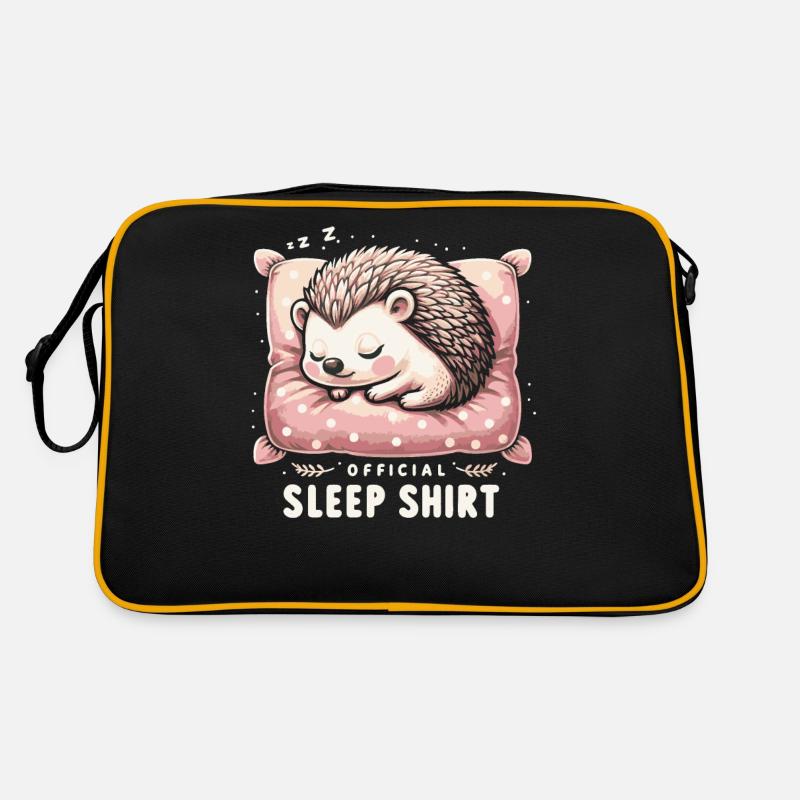 Igel Stachelig Tier Igel Retro Tasche