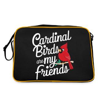Cardinal Rouge Cardinal Oiseau Rouge Cardinal - Sac Retro - noir/or - Dos