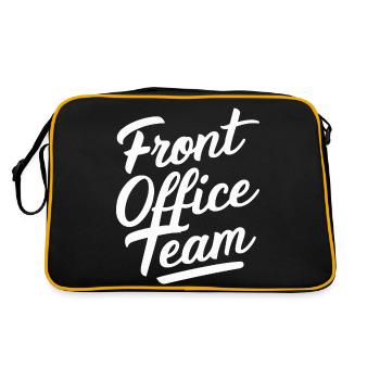 Front Office Schule Sekretärin - Retro Tasche - Schwarz/Gold - Hinten