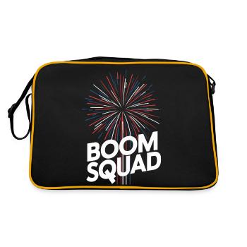 Pyrotechniker Feuerwerk Pyrotechnik - Retro Tasche - Schwarz/Gold - Hinten
