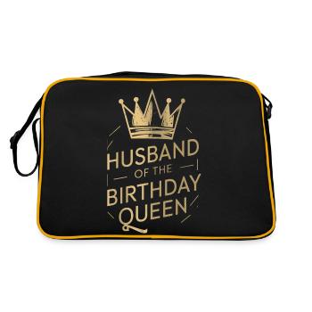 Husband, Spouse, Family, Wedding - Retro Bag - black/gold - Back