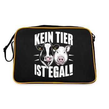 Végétarien Végétalien Bien-être animal Droits des animaux Veggie - Sac Retro - noir/or - Dos