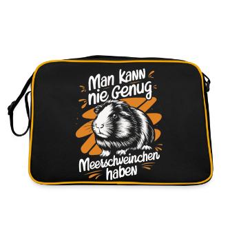 Guinea Pig Shorthair Longhair Crested Dogs - Retro Bag - black/gold - Back