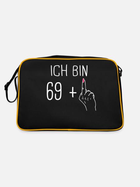 Birthday Gift 70 Years Birthday Boy - Retro Bag - black/gold - Back