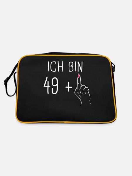 Birthday gift 50 years birthday boy - Retro Bag - black/gold - Back