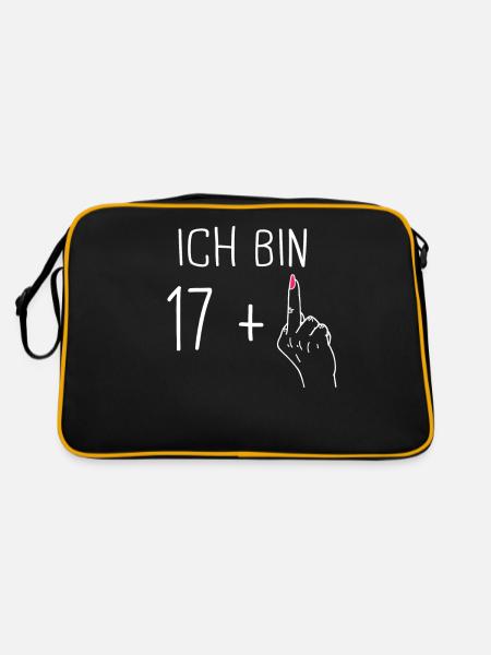 Birthday Gift 18 Years Birthday Boy - Retro Bag - black/gold - Back