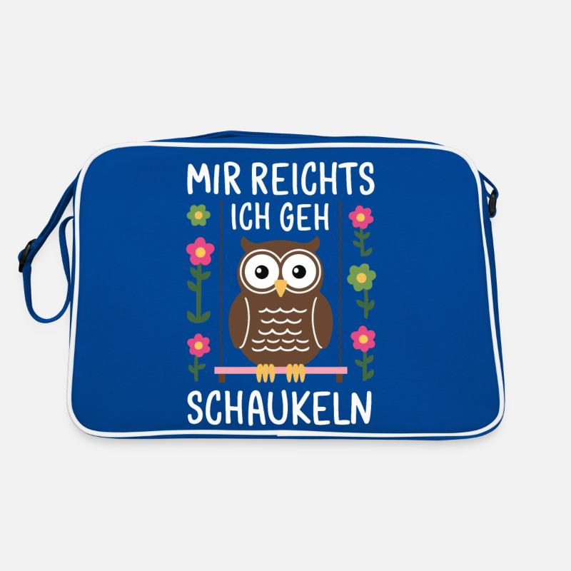 Nachteule Eule Eulen Vogel Retro Tasche