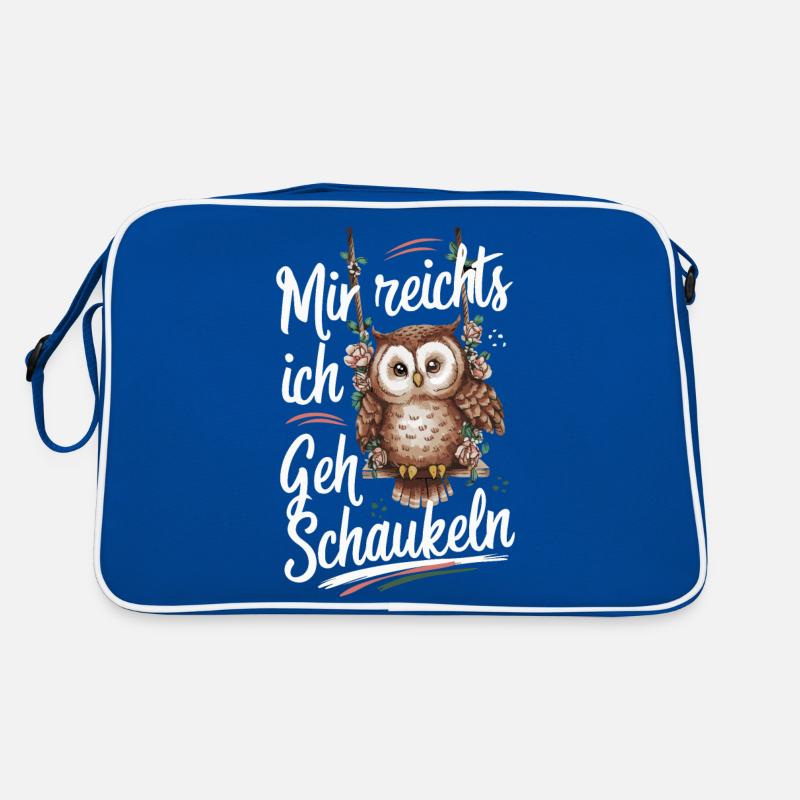 Nachteule Eule Eulen Vogel Retro Tasche