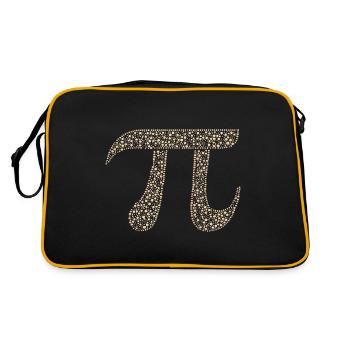 Pi Digits Math Nerd Circle Number Pi Symbol - Retro Bag - black/gold - Back