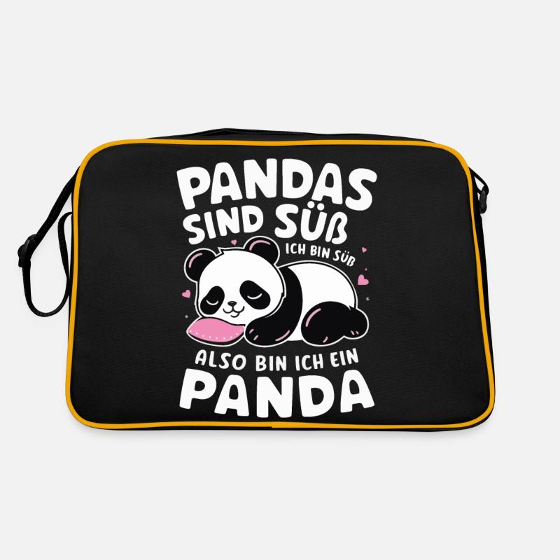 Panda Panda Bear Pandas Retro Bag