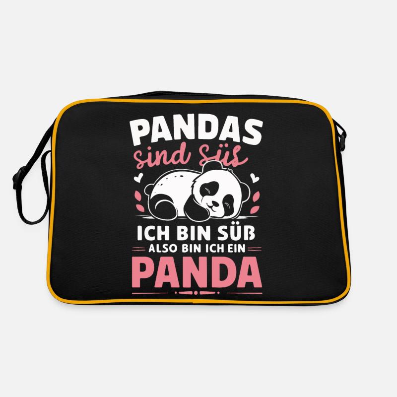 Panda Panda Bear Pandas Retro Bag