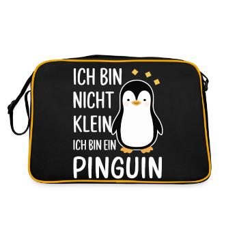 Pingouin, petits pingouins, manchot empereur - Sac Retro - noir/or - Dos