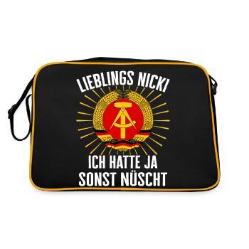 Allemagne de l’Est Est Est RDA Home Bloc de l’Est - Sac Retro - noir/or - Dos