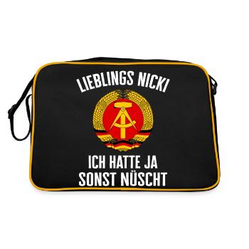 Allemagne de l’Est Est Est RDA Home Bloc de l’Est - Sac Retro - noir/or - Dos