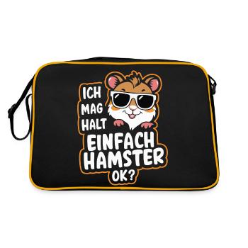 Hamster Golden Hamster Dwarf Hamster - Retro Bag - black/gold - Back