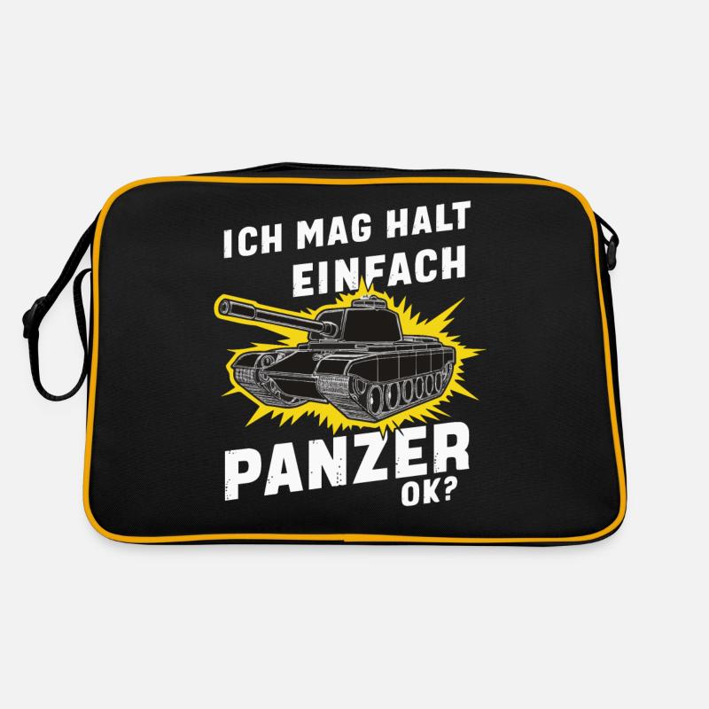 Panzer Kampfpanzer Panzerkampfwagen Panzerfahrer Retro Tasche