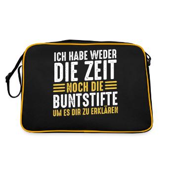 Funny Funny Funny Saying Funny Clothing - Retro Bag - black/gold - Back