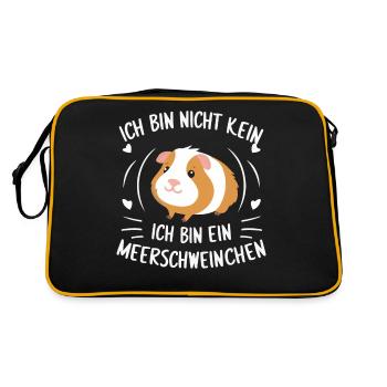 Guinea Pig Shorthair Longhair Crested Dogs - Retro Bag - black/gold - Back