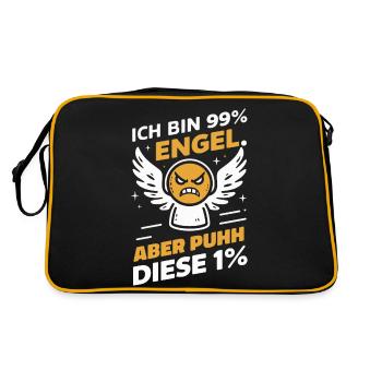 Funny Funny Funny Saying Funny Clothing - Retro Bag - black/gold - Back