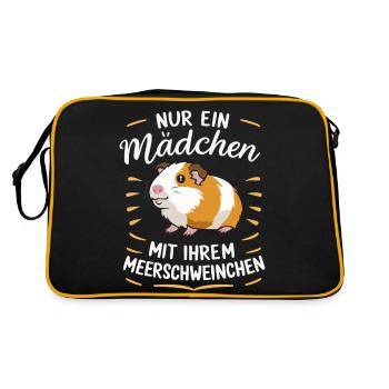 Guinea Pig Shorthair Longhair Crested Dogs - Retro Bag - black/gold - Back