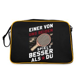 Table tennis Table tennis player - Retro Bag - black/gold - Back