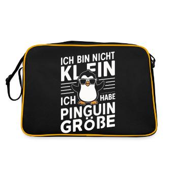 Pingouin, petits pingouins, manchot empereur - Sac Retro - noir/or - Dos