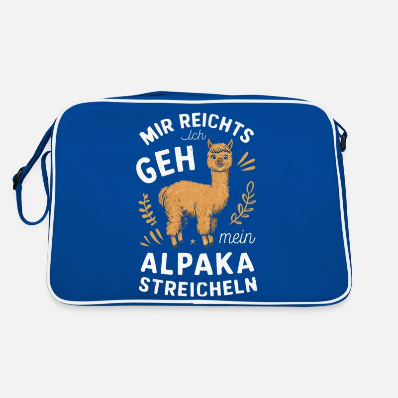 Alpaka Lama Alpakas Tier Retro Tasche