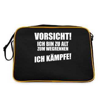Funny Funny Funny Saying Funny Clothing - Retro Bag - black/gold - Back