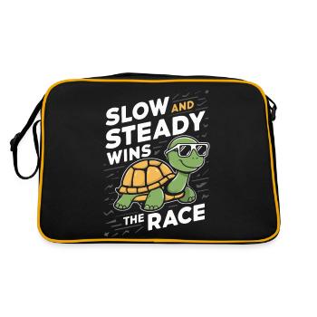 Turtle Sea Turtle Turtle Animal - Retro Bag - black/gold - Back