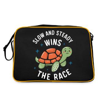 Turtle Sea Turtle Turtle Animal - Retro Bag - black/gold - Back