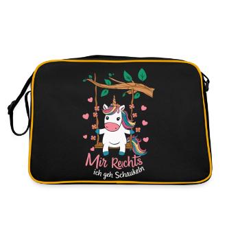 Licorne Licornes Créatures Mythiques Mystique - Sac Retro - noir/or - Dos
