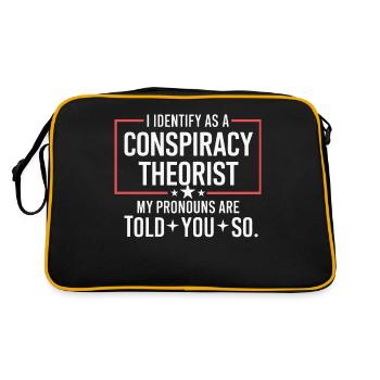 Théoricien du complot Théorie du complot - Sac Retro - noir/or - Dos