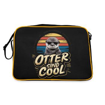 Loutre Loutre de mer - Sac Retro - noir/or - Dos