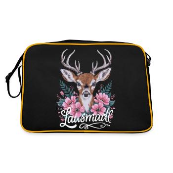 Freistaat Bayern Bayrisch - Retro Tasche - Schwarz/Gold - Hinten