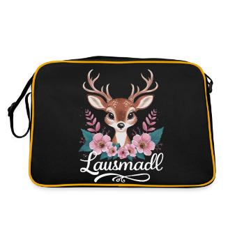 Freistaat Bayern Bayrisch - Retro Tasche - Schwarz/Gold - Hinten