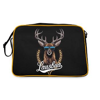 Freistaat Bayern Bayrisch - Retro Tasche - Schwarz/Gold - Hinten