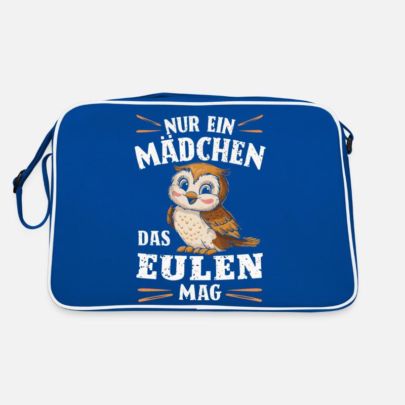Nachteule Eule Eulen Vogel Retro Tasche