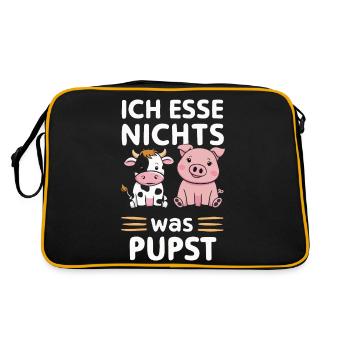 Végétarien Végétalien Bien-être animal Droits des animaux Veggie - Sac Retro - noir/or - Dos