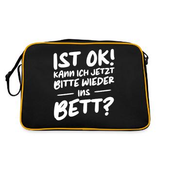 Funny Funny Funny Saying Funny Clothing - Retro Bag - black/gold - Back