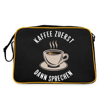 Café Café Buveurs de café Amateurs de café - Sac Retro - noir/or - Dos
