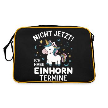 Licorne Licornes Créatures mythiques Mystique - Sac Retro - noir/or - Dos