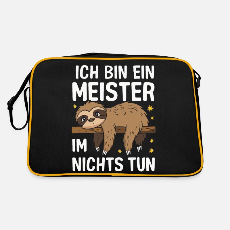 Sloth Sloths Animal Sleeping Lazy Retro Bag