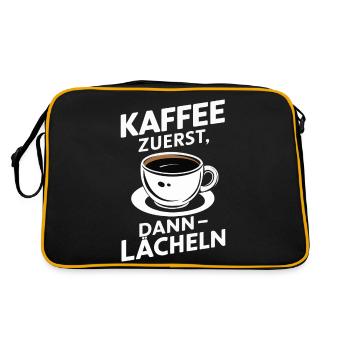 Café Café Buveurs de café Amateurs de café - Sac Retro - noir/or - Dos