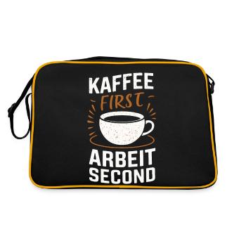 Coffee Coffee Coffee Drinkers Coffee Lovers - Retro Bag - black/gold - Back