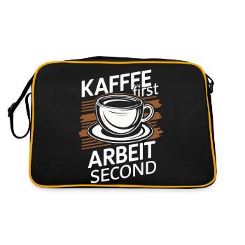 Café Café Buveurs de café Amateurs de café - Sac Retro - noir/or - Dos