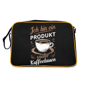 Café Café Buveurs de café Amateurs de café - Sac Retro - noir/or - Dos