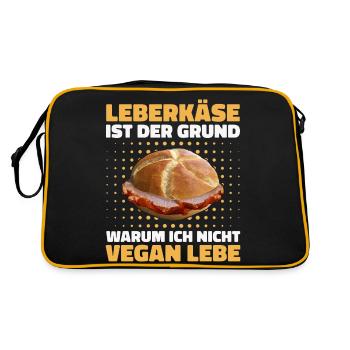 Leberkäs Bayern Leberkas Semmel Fleischkäse - Retro Bag - black/gold - Back