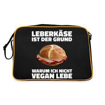 Leberkäs Bayern Leberkas Semmel Fleischkäse - Retro Bag - black/gold - Back