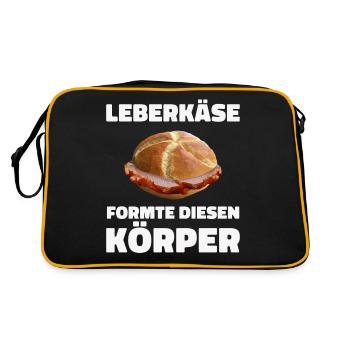 Leberkäs Bayern Leberkas Semmel Fleischkäse - Retro Bag - black/gold - Back
